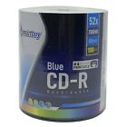 100 PK Smartbuy Super Blue CD-R 52X 700MB White Inkjet Hub Printable Blank Disc