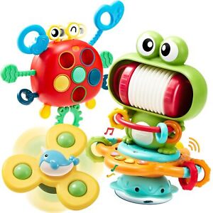 Musical Baby Toys Suction Cups High Chair Toys Spinner Teether Toy for Baby