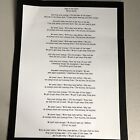 RARE Harry Styles Live on Tour 2018 VIP Sign of the Times SOTT Lyric Sheet