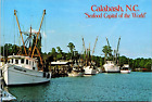 Postcard Calabash North Carolina Seafood Capital of the World Trawlers