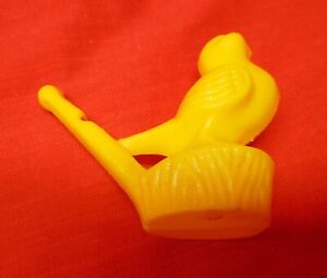 Vintage Yellow Plastic Toy Singing Water Whistle Bird