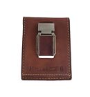 Fossil Wallet Mens Minamilist Leather Card Case Strong Clip Brown Distressed