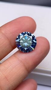 Certified 1 Ct Round Cut Natural Blue Diamond Grade Color VVS1/D +1Free Gift
