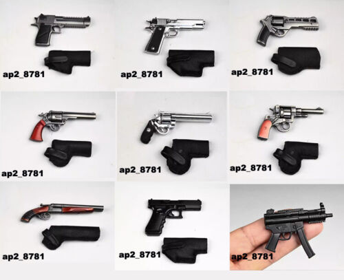 1/6 Metal Colt Glock Revolver Pistol Handgun Shotgun Holster 12'' Action Figure