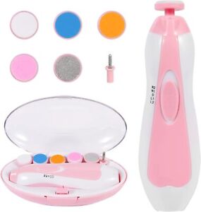 Electric Baby Nail File Clippers Trimmer Toddler Toes Trim Polish Nail Care Set