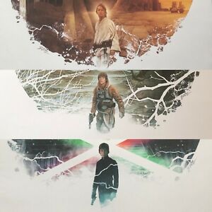SIGNED Gabz Star Wars Trilogy Posters, minor edge wear, not Mondo May the Fourth