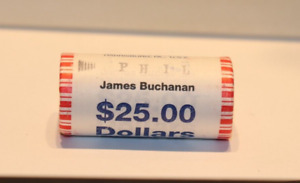 2010 P James Buchanan  Unopened 25 Coin Mint Roll Presidential Dollar