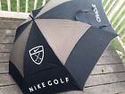 Nike Golf Umbrella 60” 8 Panel Gray Black Oracle