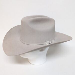 Stetson 4x Beaver Cowboy Hat 61 Silverbelly Size 7 1/4 Western Rancher