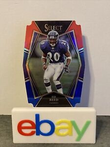 2021 Panini Select Football Ed Reed #140 Premier Level Diecut Red & Blue Prizm