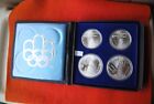 1976 CANADA 4-COIN SILVER OLYMPIC SET IN ORIGINAL DISPLAY CASE