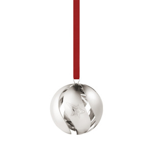 2021 Georg Jensen Christmas Holiday Ornament Ball Silver - Collectable -  New