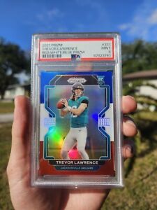 2021 Panini Prizm Trevor Lawrence Red White And Blue Psa 9 Rookie Mint 💎