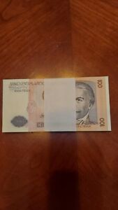 New Listing1987 peru 100 currency notes unc 100qty lot
