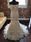 Casablanca Bridal 2163 Lace Wedding Dress Strapless Fit Flare Ivory Size 12