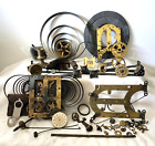 Vintage Clock Parts Lot Movement Miscellaneous Gears Brass Steampunk