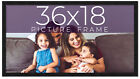 36x18 Frame Black Real Wood Picture Frame Width 0.75 inches | Interior Frame Dep