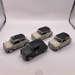 Motormax 6017 Mini Cooper Lot (3 Cream Colored And 1 HTF Green) - LOOSE