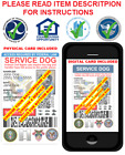 CUSTOM DUAL SIDED SERVICE DOG ID CARD MILITARY VETERANS PHYSICAL&DIGITAL CARD