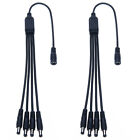 2PCS CCTV Security Camera 2.1mm 1 to 4 Port Power Splitter Cable Pigtails 12V DC