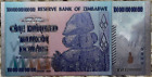 Zimbabwe $100 Trillion Dollar Silver Foil Note Banknote Money Collection