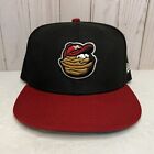 New Era MILB Modesto Nuts Black Red Fitted Cap Hat Size 7 5/8