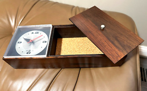 George Nelson for Howard Miller Rosewood Storage Box & Clock, Eames, 1960's, $1