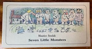Seven Little Monsters by Maurice Sendak First Edition Paperback SIGNED