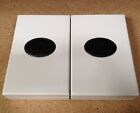 2x Premium Quality Hinged Black Felt White Jewelry Box Brand New Topps Sterling