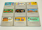 Lot of 9 Super Famicom SFC  Donkey Kong & Dragon Quest etc SNES JpGames Tested
