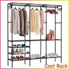 Heavy Duty Clothes Organizer Adjustable Closet Storage Shelf Metal Garment Rack