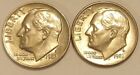 1982 P & D Roosevelt Dime Set, Circulated But Nice Free Shipping