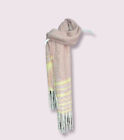 NEW Natural Life Boho Pink Yellow Soft Shawl Wrap Large Scarf or Throw One Size