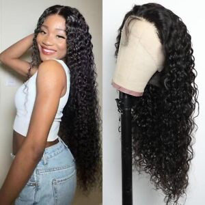 New Listing13x4 Lace Frontal Wigs Remy Deep Wave Lace Front Wigs Pre Plucked Human Hair Wig