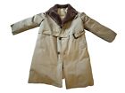 L L Bean Down Mainer Mens Trench Coat Beige Size 42 Collared Goose Down Pockets