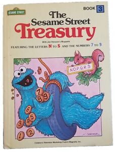 The SESAME STREET TREASURY Book 3 MUPPETS 1979 HARDCOVER Letters N to S + 7 to 9
