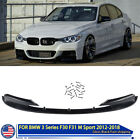 For BMW 3 Series F30 328i F31 M Sport 12-18 Front Bumper Spoiler Lip Gloss Black (For: 2015 BMW)