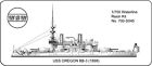 1/700 Battleship USS Oregon BB-3 (1898), WSW Resin Kit