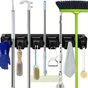 New ListingWall Mounted Mop Holder, Household Mop Cleaning Tool Storage Organizer Rack