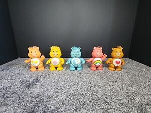 Vintage 1983 AGC Care Bears Figures Lot Of 5 PVC Poseable 3.5 Inch