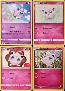 (4x) JIGGLYPUFF Pokemon Card Collection Set Deck Building FAIRY PSYCHIC NEW