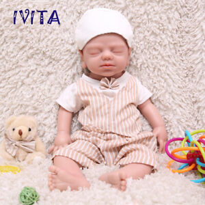 Lifelike Reborn Baby Doll Like A Real Baby 19''Full Silicone Infant Sleeping Boy
