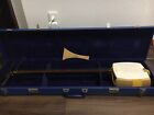 Japanese Shamisen Hard Case Set Music Traditional 3String Instrument Gold Sawari