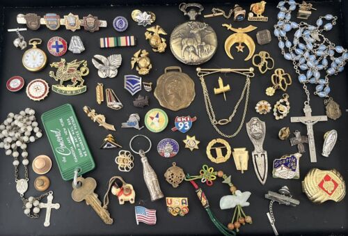 Antiques & Collectibles Junk Drawer Lot Sterling Silver Goldfill Pins Watches