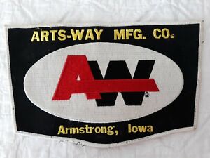 New Vintage ARTS-WAY MFG CO ARMSTRONG IOWA Embroidered Large Jacket Patch 6×10