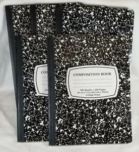 Composition Notebooks College Ruled 100 Sheets = 200 Pages ea Lot of 5 Journal