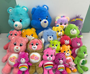 LOT of 20 Care Bears Plush Dolls Cousins Toys Love a Lot Share Grumpy Fun Shine