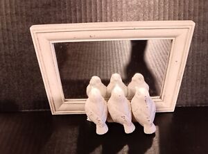 Decorative Bird Reflection Mirror Shelf Sitter 8.25x6