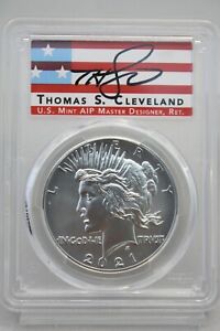 2021-P Silver Peace Dollar 100th PCGS MS70 Advanced Release Cleveland #1689