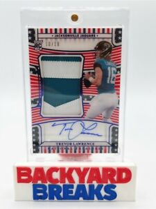 TREVOR LAWRENCE 2021 NATIONAL TREASURES FOTL STARS STRIPES ROOKIE PATCH AUTO /10